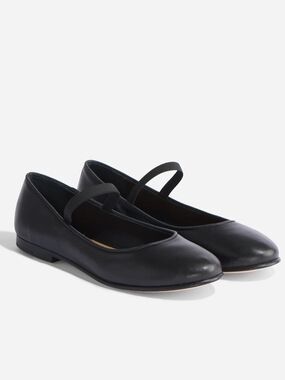 Nisolo Bea Black Mary Jane Ballet Flats with Strap New In Box Sz 8 Ret $138